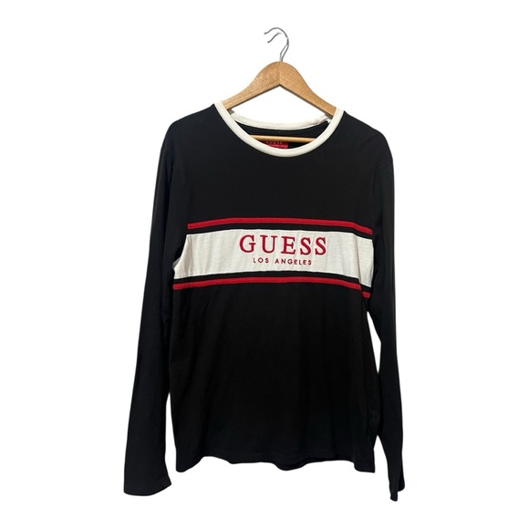 GUESS Men's Spell Out Long Sleeve Tee Shirt Size Large - Picture 2 of 5